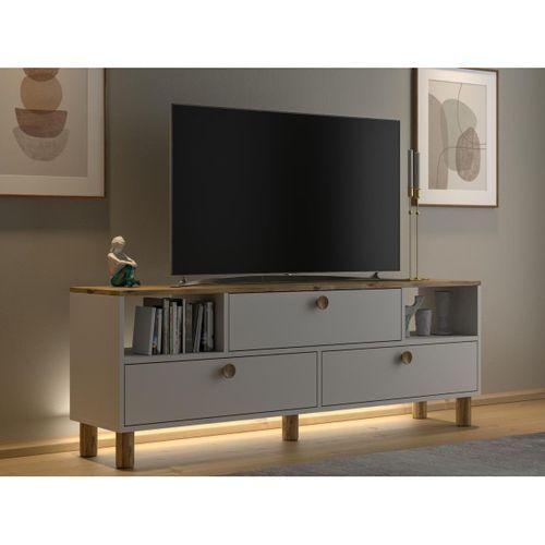 Bohem Mia Ledli Tv Ünitesi - Konsol 3 Kapak 2 Bölme 160 Cm Dolaplı ( 3 Renkli Ledli )