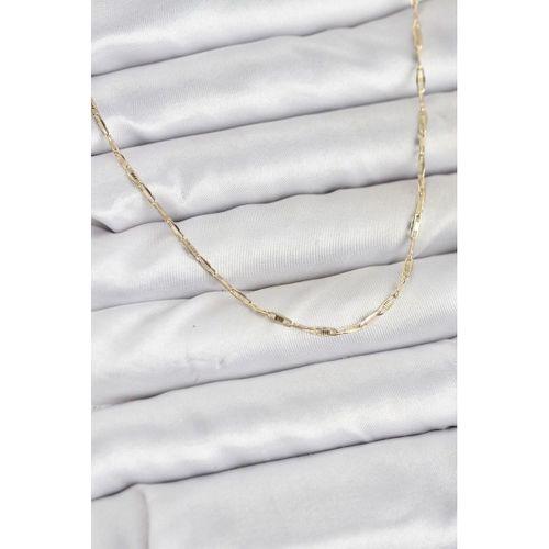 CM 14K Gold Renk Pirinç Ataç Zincir 60 cm Kadın Kolye