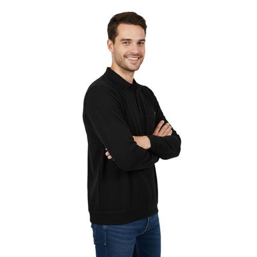 Erkek Büyük Beden Polo Yaka Cepli Selanik Sweatshirt BGL-ST04925