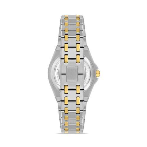 Ferro FL43007A-D6 Quartz Çelik Altın/Gri Yeşil Kadran 33 mm Kadın Kol Saati