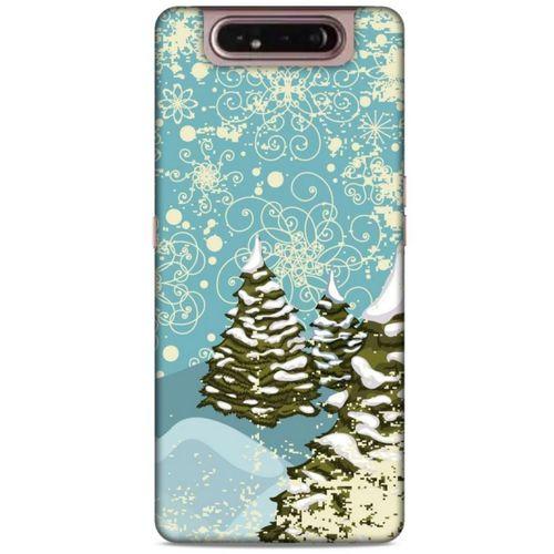 Samsung Galaxy A80 Kılıf Snowix (29) Arka Koruma Kılıfı Yeşil Krem