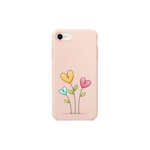 Kalpli Balon Tasarımlı İphone 7 Pembe Telefon Kılıfı