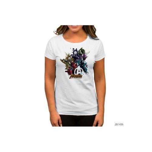 Avengers Infinity Paint Splatter Beyaz Kadın Tişört