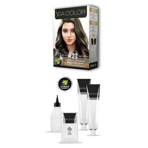 2 Tüp Krem Saç Boyası Seti Yoğun Açık Küllü Kumral No:8.11