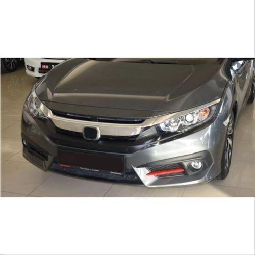 Honda Civic Uyumlu Fc5 2016-2020 Ön Sis Orta Çıta Piano Black