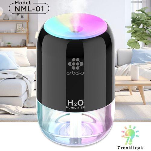 350 ft² Kapsama Alanı Type-C Renkli Nemlendirici Arbaks NML-01 (Siyah, Beyaz, Pempe)