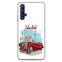 Retro (22) Desen Tam Koruma Kılıfı Renkli Huawei P Smart S Y8P Kılıf