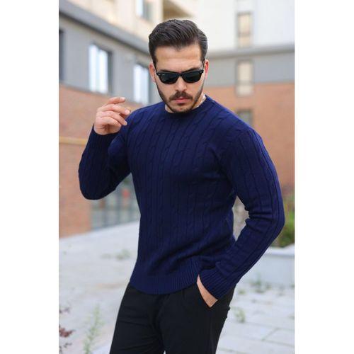 Erkek örgü Desen Bisiklet Yaka Kazak