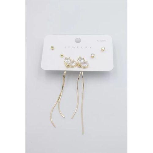 Çoklu Set Küpe - Altın