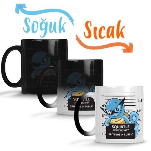 Squirtle Bad Boy Pokemon Sihirli Kupa Bardak Porselen