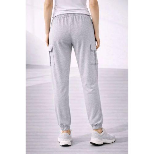 Jogger Eşofman Altı Rahat Kalıp, Kargo Cepli, Lastikli Paça, Günlük Spor Pantolon - Gri