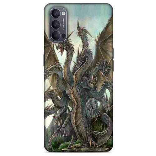 Oppo Reno 4 Kılıf Dragons (35) Fit Design Kılıf 9 Başlı Ejderha
