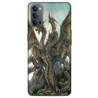 Oppo Reno 4 Kılıf Dragons (35) Fit Design Kılıf 9 Başlı Ejderha
