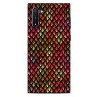 Samsung Galaxy Note 10 Kılıf Dragons (8) Baskılı Kılıf Ejderha Deri Pembe