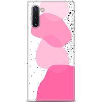 Samsung Galaxy Note 10 Kılıf HD Baskılı Kılıf - Pembe Beyaz Siyah + Tam Ekran Koruyucu