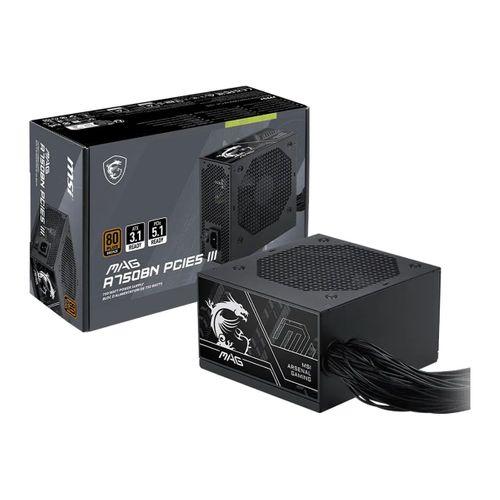 MSI MAG A750BN PCIE5 III 750W 80+ BRONZE ATX 3.1 PCIe 5.1 POWER SUPPLY
