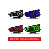 A30 Motosiklet Kask Kulaklık Intercom Işıklı 2 Eşleşme Özellikli