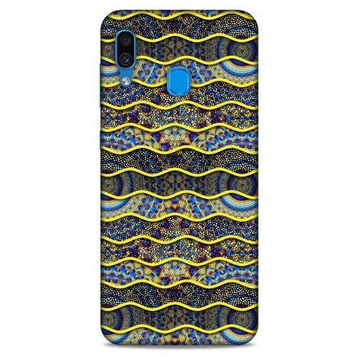 Samsung Galaxy A30 Kılıf Baskılı Özel Seri Taşlı (39) Liquid Crystal Kılıf
