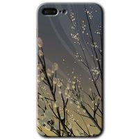 MRCİLETİSİM iPhone 7 Plus Kılıf HD Desen Baskılı Arka Kapak + Temperli Cam - Branches Flowers