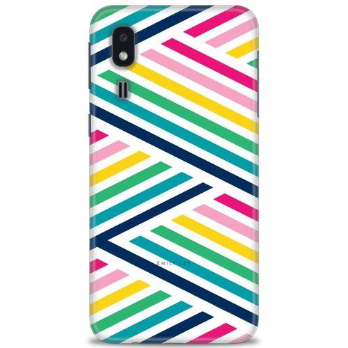 Samsung Galaxy A2 Core Kılıf HD Baskılı Kılıf - Renkli Çubuklar + Tam Ekran Koruyucu