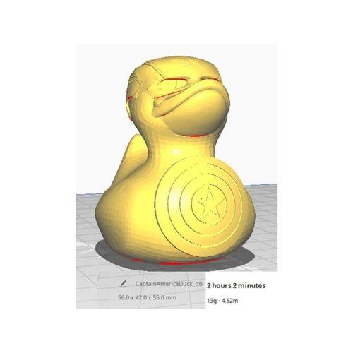 Kaptan Amerika Ördek 3D Baskı (Bu ürün Sadece Plastik parçadır - Almadan Önce Soru Sorabilirsiniz)