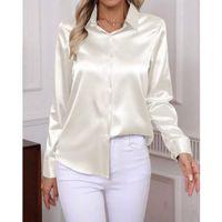 Kadın Uzun Kollu Saten Gömlek