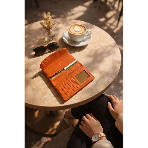 Hakiki Deri Mıknatıslı Kart Ve Telefon Bölmeli Unisex Cüzdan VS.BLKT.0934