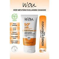 Leke Karşıtı Yüksek Koruma Güneş Kremi SPF50 50 ml Wou Yüksek Koruma Güneş Kremi