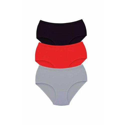 3 Adet Tutku Kadın Yüksek Bel Bato Kalın Lastik Külot S2