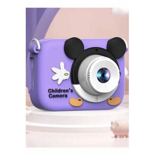 Mini 1080p Hd Çocuk Kamera Dijital Fotoğraf Makinesi 2.0 Inç Ekran 5 Adet Oyun Mor