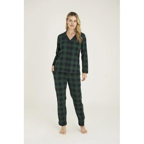9209-k Kadın Apaj Yaka Pijama Takım