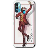 MRCİLETİSİM Tecno Spark 7T Kılıf HD Desen Baskılı Arka Kapak+Temperli Cam - Joker İskambil