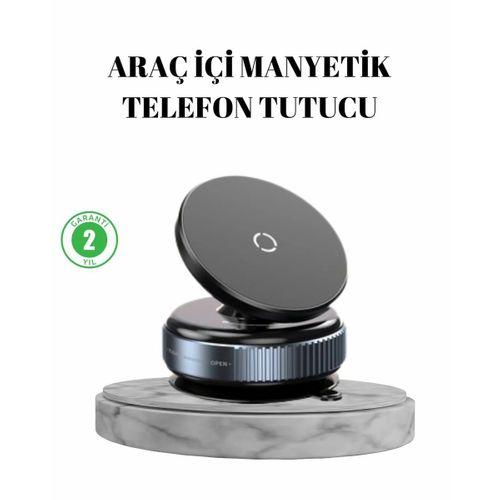 Vakumlu Vantuzlu Mıknatıslı Telefon Tutucu 360 Derece Döner