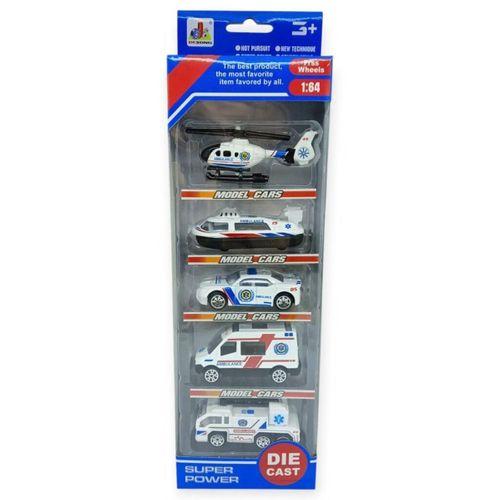 İş Araçları Serisi - Ambulans Araç Seti 5 Parça 7 cm - TH733