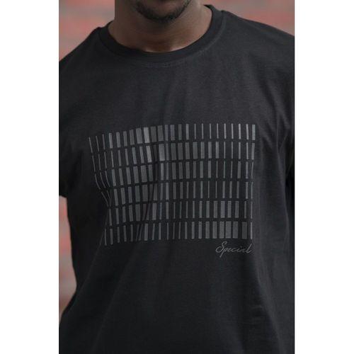Slim Fit Pamuklu Önü Baskılı Sıfır Yaka T-Shirt