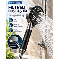 6 Modlu Filtreli Duş Başlığı Büyük Panel Su Tasarruflu Çok Fonksiyonlu Duş Başlığı