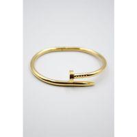 Taşsız Çivi Çelik Bilezik - Altın