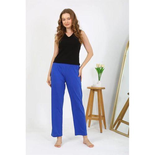 Kadın Penye Düz Tek Alt Pijama Sax