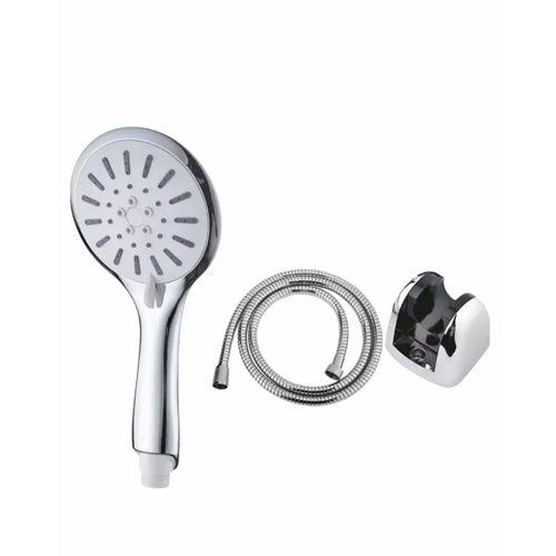 Spiral Hortumlu 4 Kademeli Krem El Duşu Başlığı Banyo Duş Seti