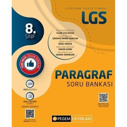 8. Sınıf LGS Paragraf Soru Bankası Pegem Yayınları