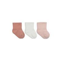 Cherry Girl 3'lü Penye Soket Çorap 10138 Pudra