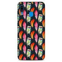 Samsung Galaxy A30 Kılıf Desenli Özel Seri Tüyler (49) Ultra Silikon Kılıf