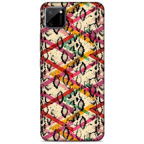 Oppo Realme C11 Kılıf Pastel Renkler (14) Lansman Kılıf Kırmızı Krem