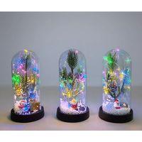 Yılbaşı Temalı Işıklı  Dekoratif Cam Fanus