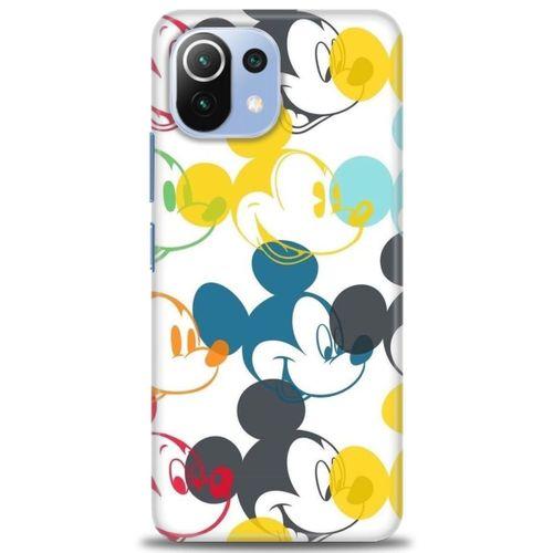 Xiaomi Mi 11 Lite Kılıf HD Baskılı Kılıf - Renkli Mickey Mouse + Tam Ekran Koruyucu