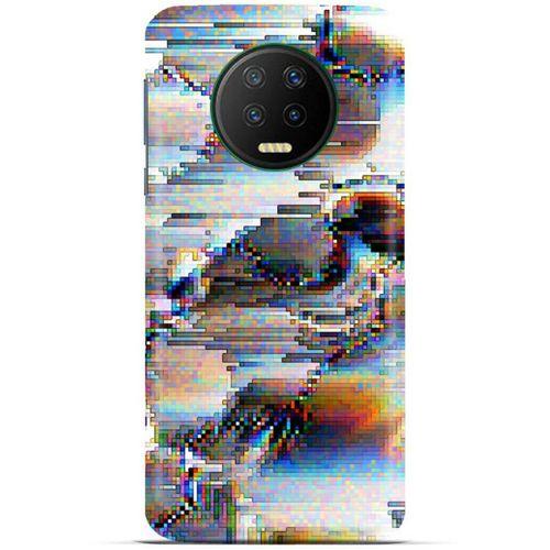 Lopard İnfinix Note 7 Uyumlu Kılıf PiXel (21) Koruyucu Kapak Beyaz