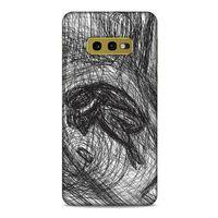 Samsung Galaxy S10e Kılıf Depresyon (37) Silicone Cover Sarı Lacivert