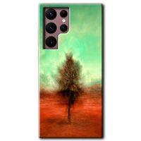 Samsung Galaxy S22 Ultra Kılıf HD Desen Baskılı Arka Kapak + Temperli Cam - Outlines Paint