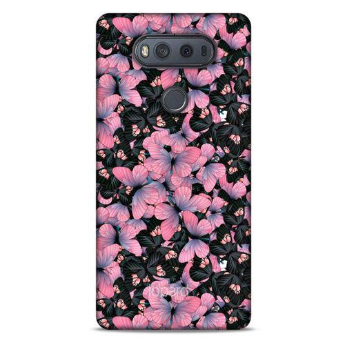 LG K61 Kılıf Kelebek Etkisi (25) Antişok Kapak Mavi Sarı