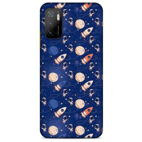Xiaomi Poco M3 Pro Uyumlu Kılıf Mavi Delisi (30) Silicone Case Galaksi